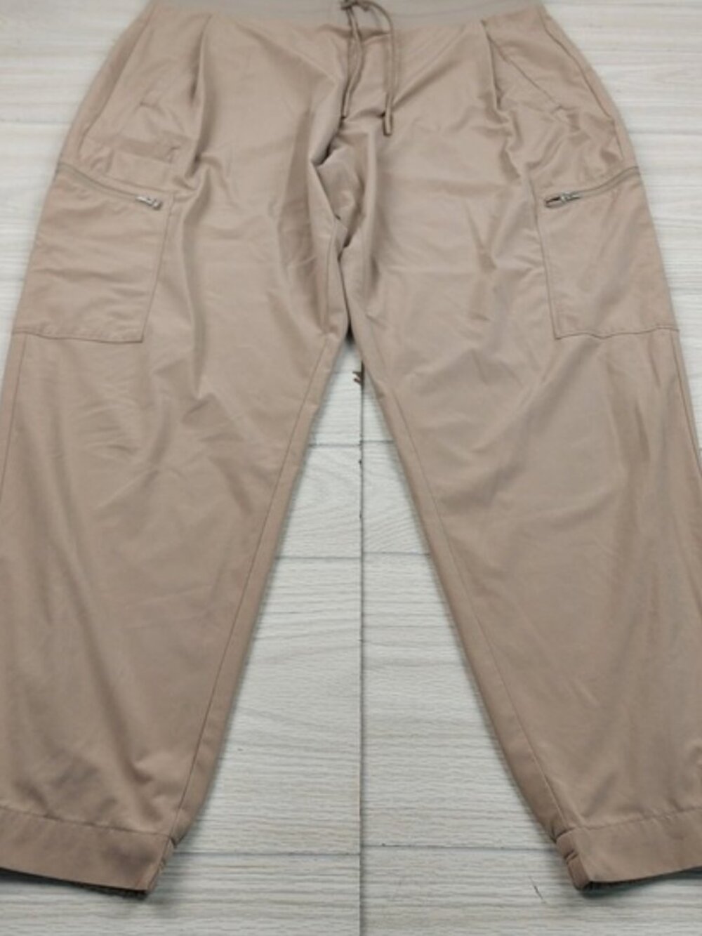 Pant Women Beige Cargo Drawstring Jogger
